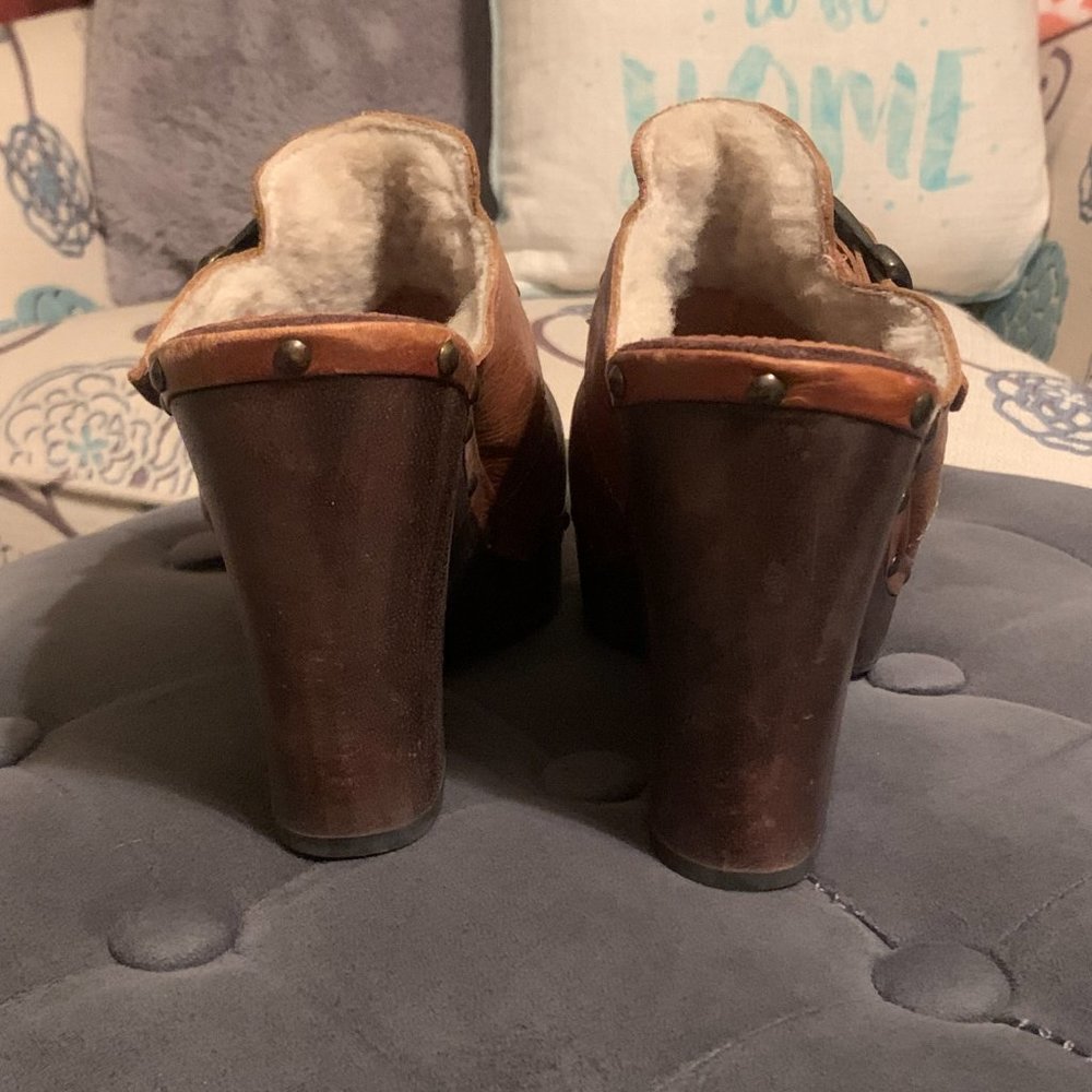 Frye Furry Platform Clogs - Picture 4 of 6